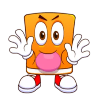 😛 d32a623e dessin animé, personnage, chewing-gum, idiot, carré, dingue whatsapp sticker