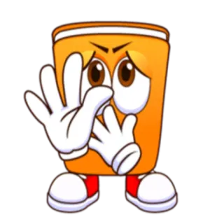 🤭 d4c010d8 Dessin animé, Personnage, Illustration, Expression, Peur, Orange whatsapp sticker