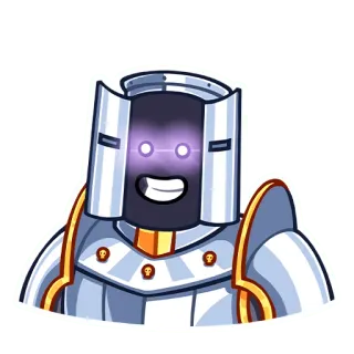 🤩 1aebcbc1 knight, armor, cartoon, character, helmet telegram sticker
