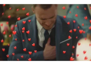 ❤️ 411ed648 man, pak, harten, liefde, genegenheid telegram sticker