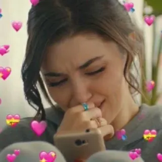 😭 8d8d2c68 huilen, verdrietig, harten, liefde, emoties telegram sticker