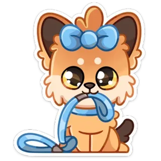 🥺 6e178255 puppy, hond, schattig, dier, huisdier, cartoon telegram sticker