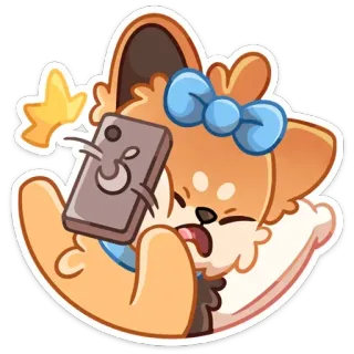 🙈 6e49fdae hond, sticker, dier, cartoon, huisdier, schattig telegram sticker