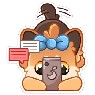 📲 da78e354 Cartoon, Anime, Schattig, Dier, Kat, Sticker telegram sticker