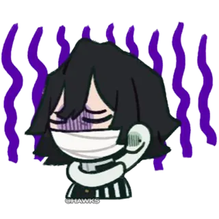 🤯 a5c77304 Anime, Kawaii, Chibi, Mặt nạ, Ốm, Mệt mỏi telegram sticker