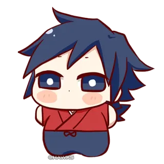 😐 b75c07cb @HAWKS Chibi, Anime, Dễ thương, Hình dán telegram sticker
