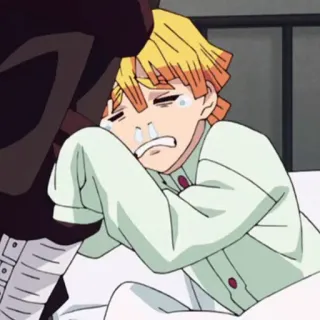 🌻 402a804d Zenitsu Agatsuma Demon Slayer Anime, Thanh Gươm Diệt Quỷ, Zenitsu, Khóc, Hoạt hình telegram sticker