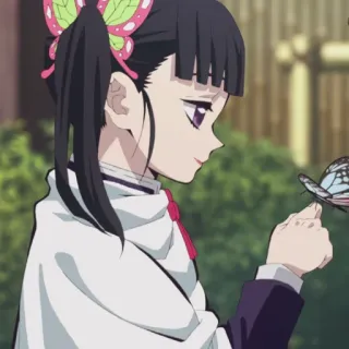 💧 5cdfe12b Kanao Tsuyuri Demon Slayer Anime, Cô gái, Bướm, Kanao Tsuyuri, Thanh gươm diệt quỷ telegram sticker