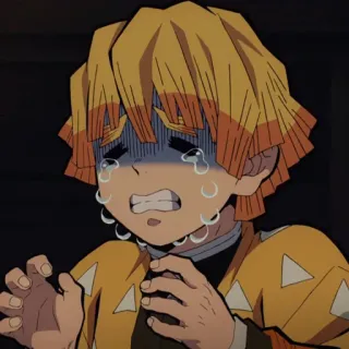 🌻 c1e13bf0 Zenitsu Agatsuma Demon Slayer anime, khóc, buồn, Thanh Gươm Diệt Quỷ, Zenitsu, sợ hãi telegram sticker