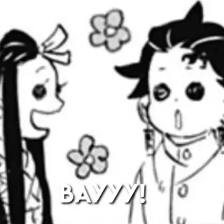 😀 a4887ee9 BAVY! Anime, Manga, Cartoon, Schattig, Japans, Bloemen, Vrolijk telegram sticker