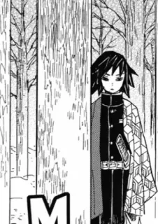 😕 8386fb64 Giyu Tomioka Demon Slayer anime, manga, demon slayer, giyu tomioka, character, sword, winter whatsapp sticker