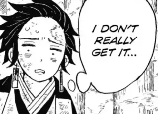 😰 f9bb1bc7 I DON'T REALLY GET IT... anime, manga, speech bubble, confused, expression, comic whatsapp sticker