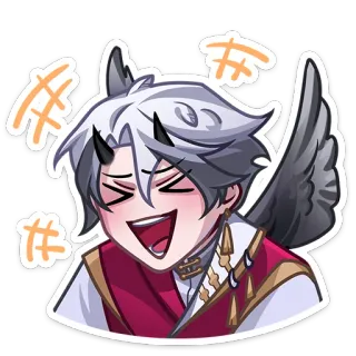 🤣 06ca9119 anime, karakter, stiker, tertawa, kawaii telegram sticker