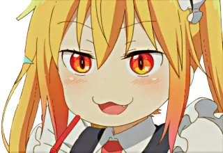 🐉 41c489df Tohru Miss Kobayashi's Dragon Maid Anime, Dragon, メイド (Maid), Mignon, Drôle, Mème telegram sticker