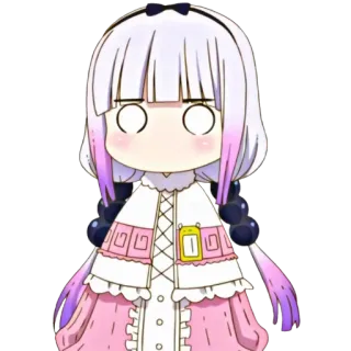 🐉 a49132ca Kanna Kamui Miss Kobayashi's Dragon Maid Anime, Chibi, Dragon, Mignon, Kanna, Kanna Kamui telegram sticker