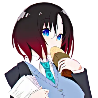 🐉 bfae0115 Elma Miss Kobayashi's Dragon Maid Anime, Dragon, Manger, Mignon, Kawaii telegram sticker