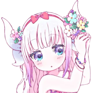 🐉 d6d72f69 Kanna Kamui Miss Kobayashi's Dragon Maid Anime, Kanna, Dragon, Mignon, Chibi, Manga, Kawaii telegram sticker