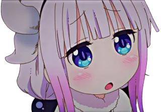 🐉 f915482f Kanna Kamui Miss Kobayashi's Dragon Maid Anime, Kanna Kamui, Dragon Maid, Mignon, Chibi telegram sticker