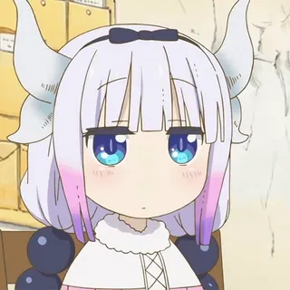 🎋 27a9fad5 Kanna Kamui Miss Kobayashi's Dragon Maid Anime, Dragão, Fofo, Kawaii, Mangá, Kanna whatsapp sticker