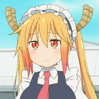 🎋 2fe368ed Tohru Miss Kobayashi's Dragon Maid Anime, Dragão, Maid, Tohru, Fofo, Kawaii whatsapp sticker