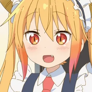 🎋 593a3867 Tohru Miss Kobayashi's Dragon Maid Anime, Dragão, Maid, Fofo, Tohru whatsapp sticker