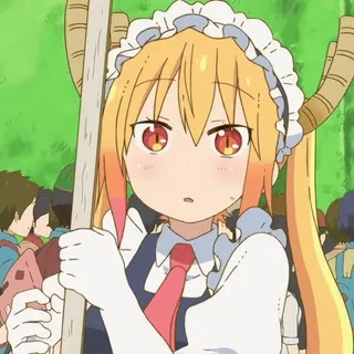 🎋 8dedc62e Tohru Miss Kobayashi's Dragon Maid Anime, Dragão, Maid, Fofo, Tohru whatsapp sticker