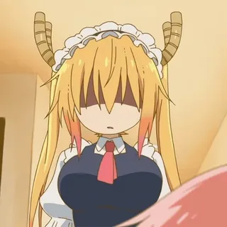 🎋 9fb9f856 Tohru Miss Kobayashi's Dragon Maid Anime, Maid, Dragão, Fantasia, Fofo whatsapp sticker