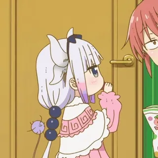 🎋 e59261b1 Kanna Miss Kobayashi's Dragon Maid Anime, Dragão, Fofo, Kanna, Chibi, Kawaii whatsapp sticker