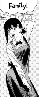 🌟 2524d575 Kobeni Higashiyama Chainsaw Man Family! Anime, Manga, Kobeni, Higashiyama, Chainsaw Man, Familie telegram sticker