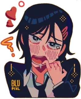 🌟 66fed991 BLU PIXL anime, meisje, moe, kwijl, schattig, cartoon, kawaii telegram sticker