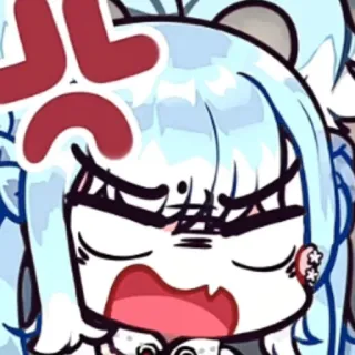 💦 0d831a39 злой, аниме, расстроен, мультфильм, мем, выражение telegram sticker