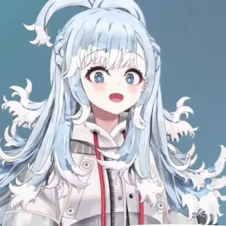 💦 5142f2fa аниме, девушка, мультфильм, портрет telegram sticker