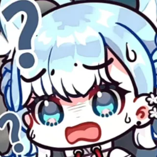 💦 58920d8b Аниме, Манга, Милый, Вопрос, Смущенный telegram sticker