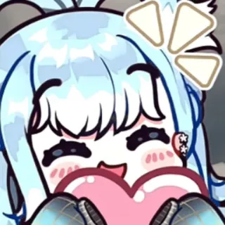 💦 f2a85785 Аниме, Наклейка, Милый, Сердце, Каваий telegram sticker