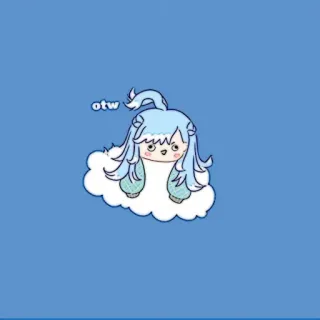 ☔️ 2f71b1ab otw anime, słodkie, Kobo, chmura, VTuber telegram sticker