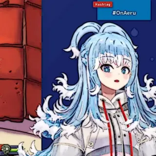 ☔️ f8ffbad7 #OnAeru vtuber, anime, kobo, postać, hashtag, onaeru telegram sticker