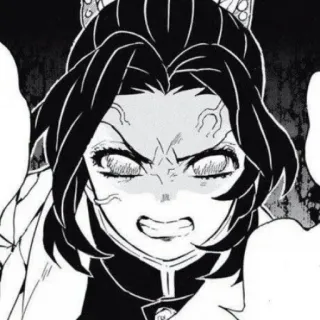 🐚 10154f82 Shinobu Kocho Demon Slayer Anime, Demon Slayer, Shinobu Kocho, En colère, Personnage telegram sticker