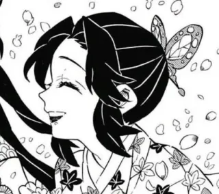 🐚 72788de7 Shinobu Kocho Demon Slayer shinobu, anime, demon slayer, manga, papillon, sourire telegram sticker