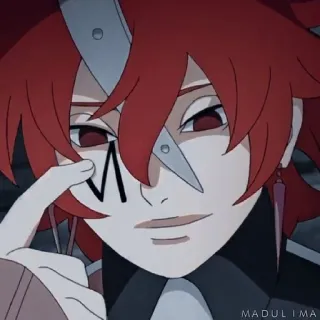 😎 3334ba3b อนิเมะ, ผมแดง, มังงะ, ตัวละคร, คน whatsapp sticker