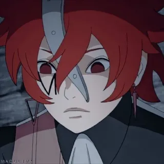 🙀 562303ad MADOLIMA อนิเมะ, ตัวละคร, ผมสีแดง, อนิเมชั่น, วัยรุ่น whatsapp sticker