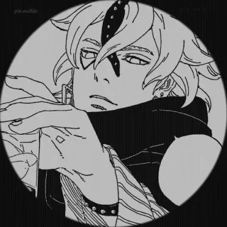 🥰 6ae16f59 อนิเมะ, มังงะ, ตัวละคร, ขาวดำ, ภาพเหมือน whatsapp sticker