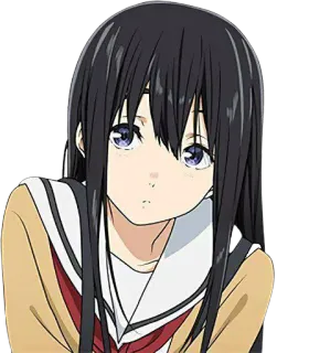 😕 96595e0b Nishimiya Shouko A Silent Voice アニメ, マンガ, 女の子, 制服 telegram sticker