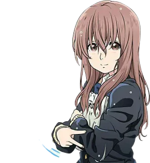 😁 ef00ce12 Nishimiya Shouko A Silent Voice アニメ, キャラクター, かわいい, 聲の形, 西宮硝子 telegram sticker