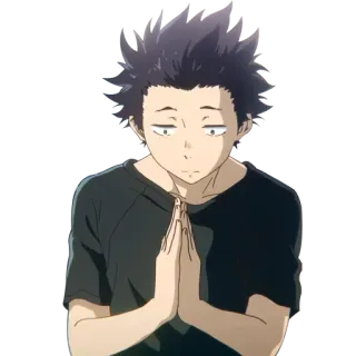 🙏 5acf6cf6 Shoya Ishida A Silent Voice Anime, Personaggio, A Silent Voice, Shoya Ishida telegram sticker