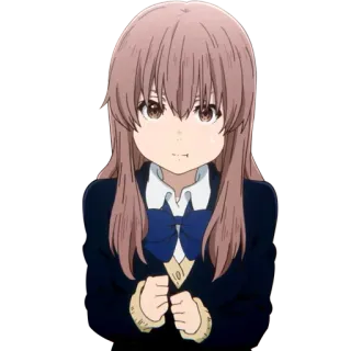 😗 aae33f92 Shouko Nishimiya A Silent Voice Anime, Ragazza, Shouko Nishimiya, A Silent Voice, Cartone animato telegram sticker