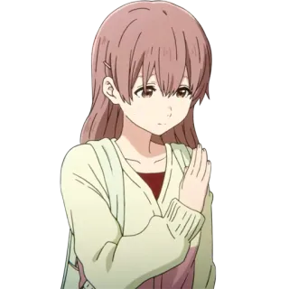 🤔 d3f386b2 Nishimiya Shoko A Silent Voice Anime, Sticker, Ragazza, Personaggio, A Silent Voice, Nishimiya Shoko telegram sticker