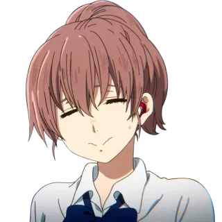 🙃 ee108bfd Shoko Nishimiya A Silent Voice Anime, Ragazza, Auricolari, Shoko Nishimiya, A Silent Voice telegram sticker