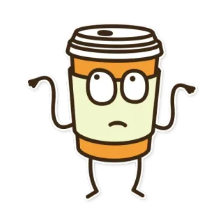 🤷‍♂️ e9cbabf3 coffee, cup, glasses, cartoon, question, unsure, beverage whatsapp sticker