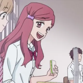 😃 655c8f8a Anime, Garota, Sanduíche, Uniforme escolar telegram sticker