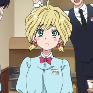 😕 a947b0e7 西四 Anime, Cabelo loiro, Desenho animado, Personagem, Laço telegram sticker